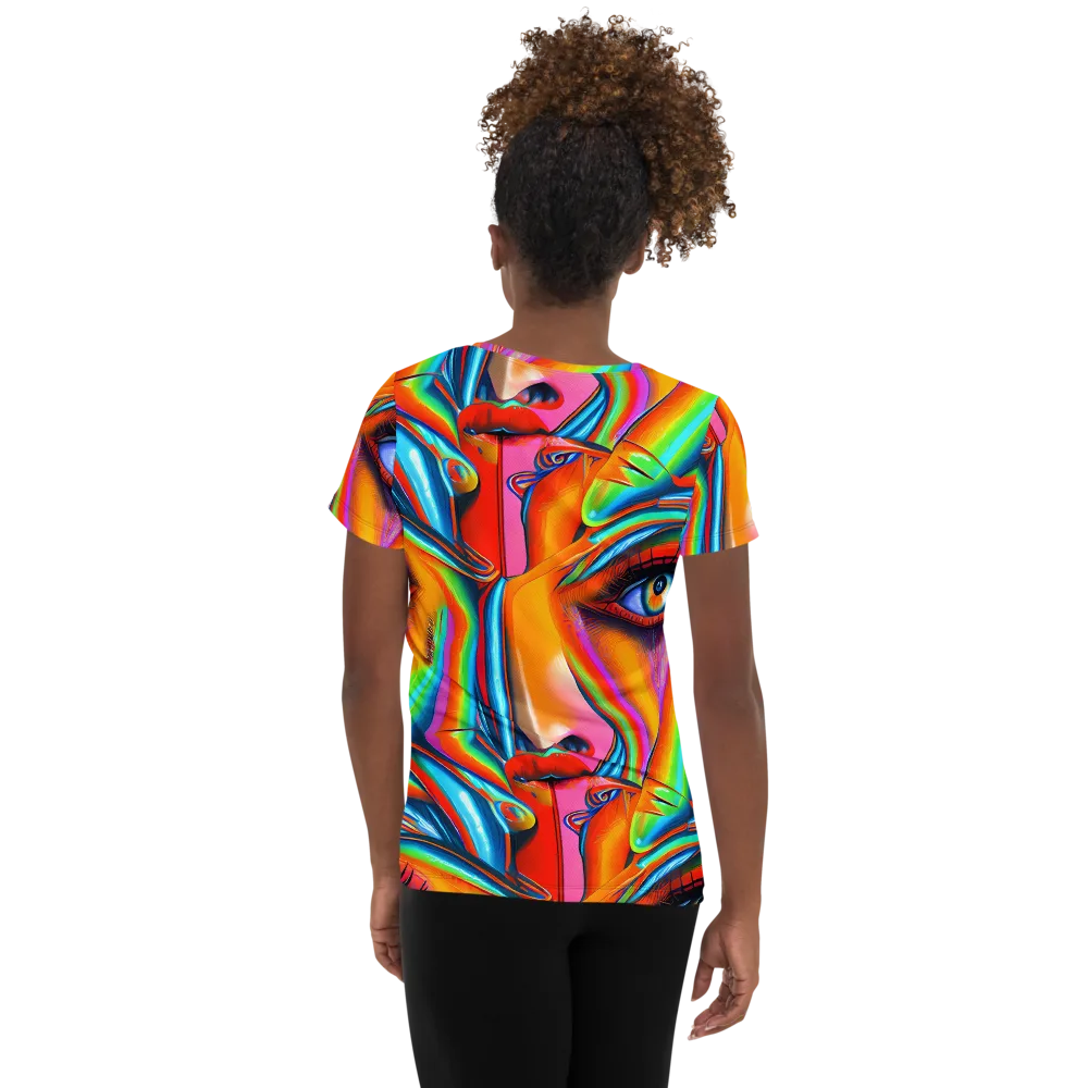 Kaleidovisions on Women's Athletic T-Shirt — Back