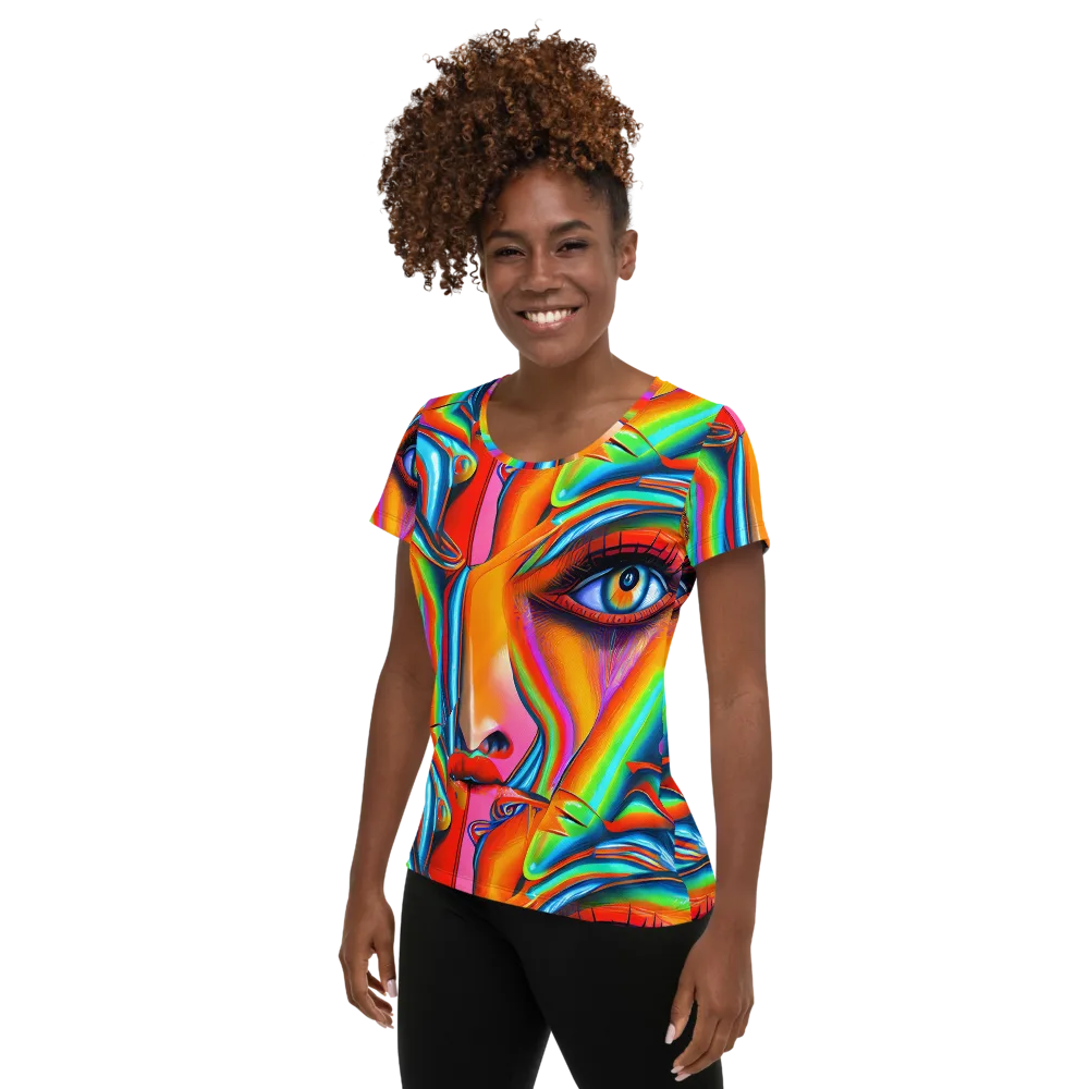 Kaleidovisions on Women's Athletic T-Shirt — Left