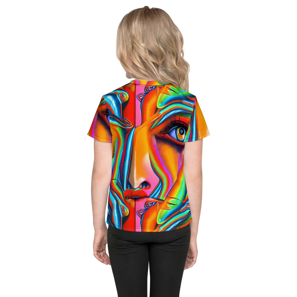 Kaleidovisions on Kids Crew Neck T-Shirt — Back