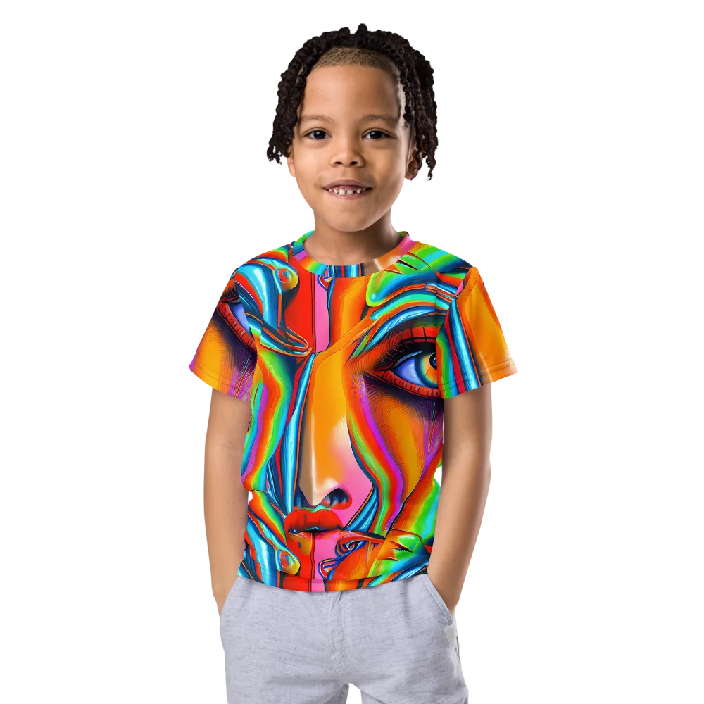 Kaleidovisions on Kids Crew Neck T-Shirt — Front