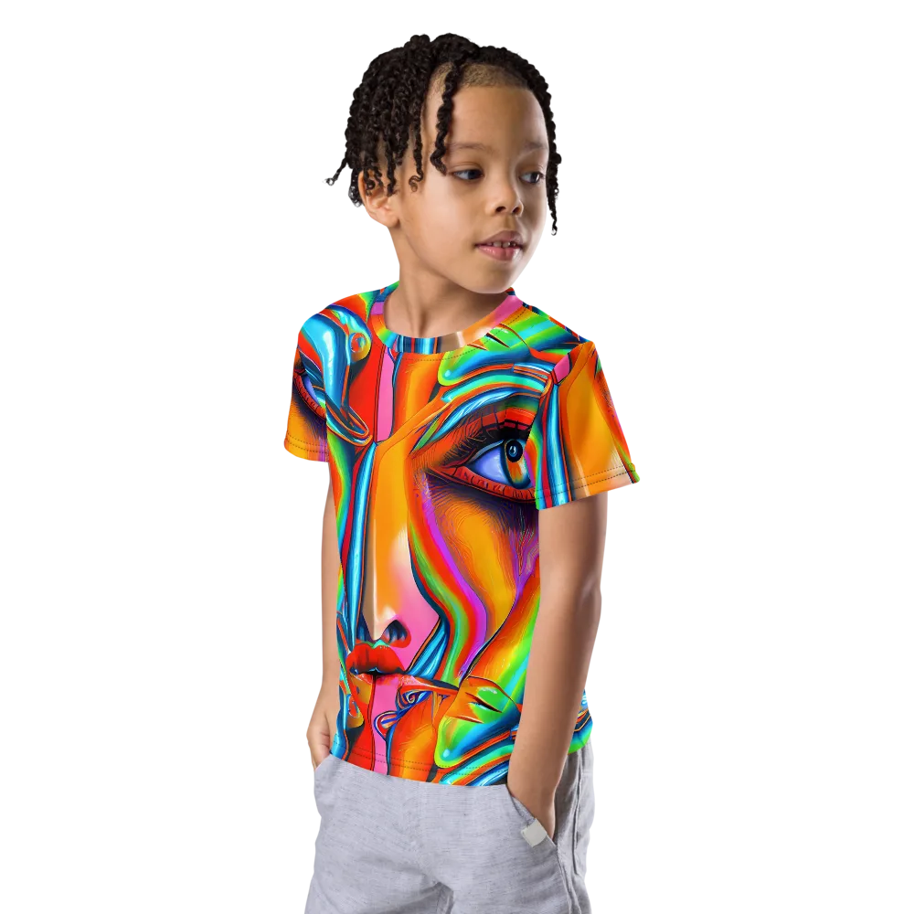 Kaleidovisions on Kids Crew Neck T-Shirt — Left Front