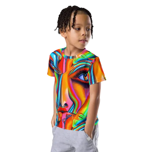 Kaleidovisions on a Kids Crew Neck T-Shirt