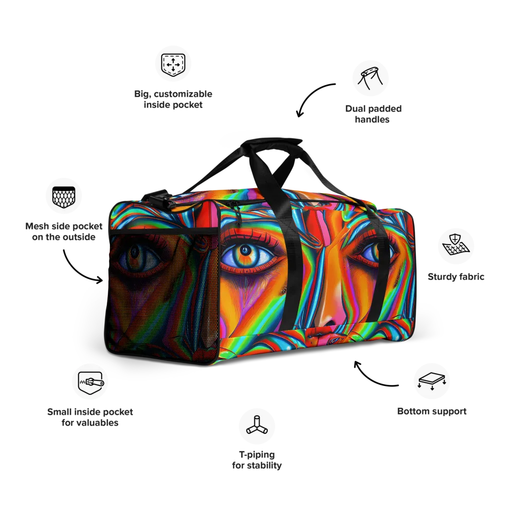 Kaleidovisions on Duffle Bag — Right Front