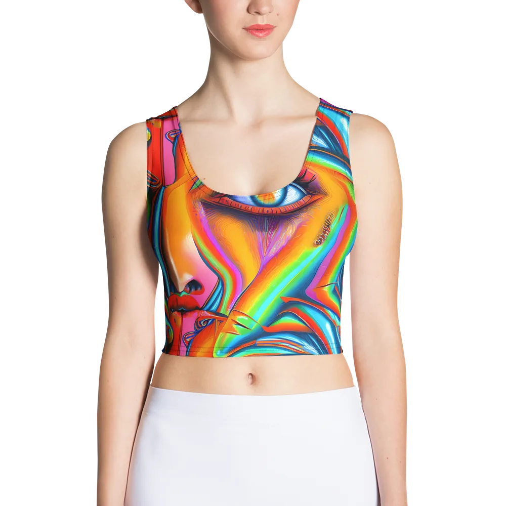 Kaleidovisions on Crop Top — Front