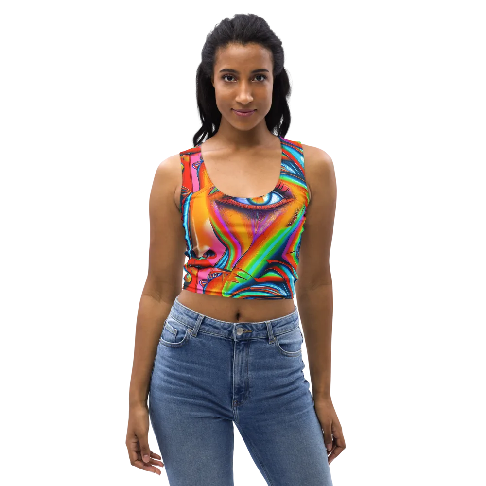 Kaleidovisions on Crop Top — Front