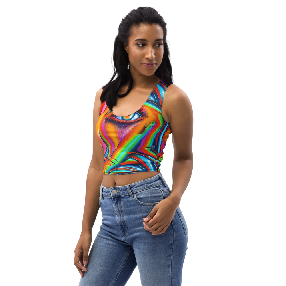 Kaleidovisions on Crop Top — Left Front