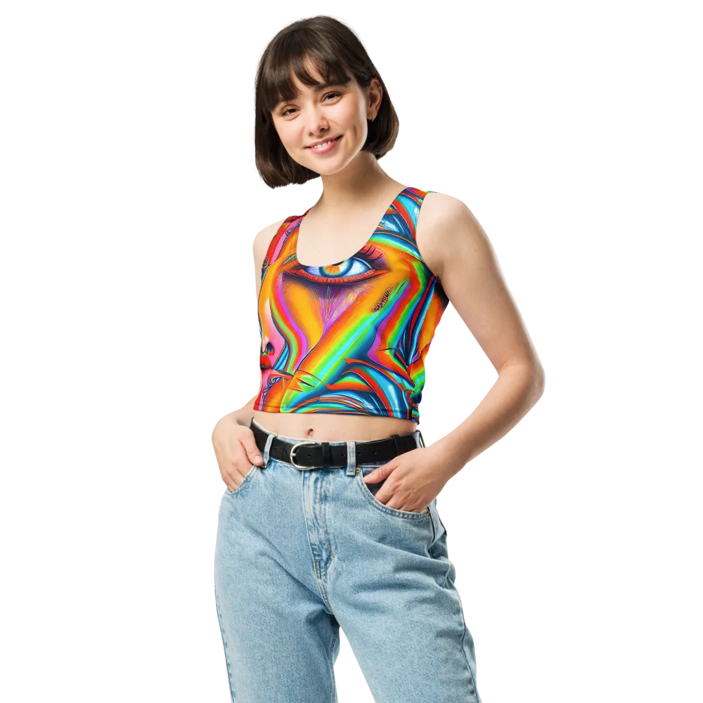 Kaleidovisions on Crop Top — Front