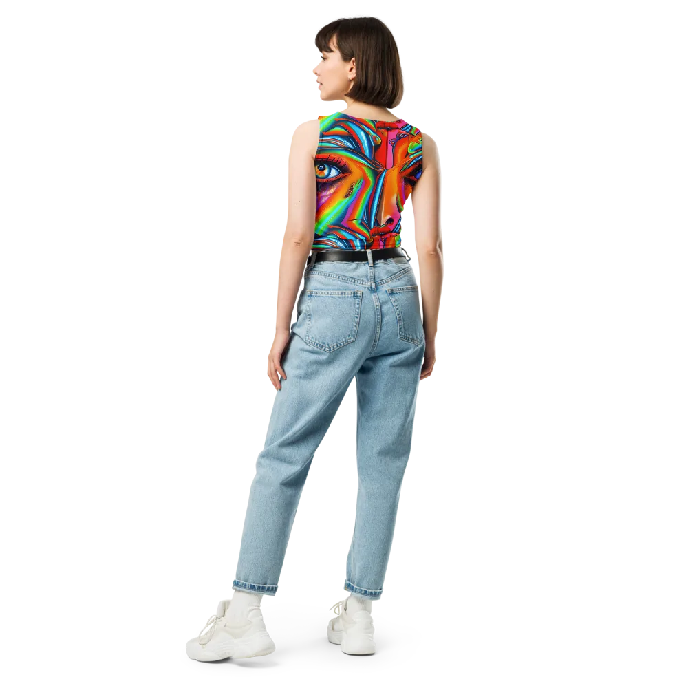 Kaleidovisions on Crop Top — Back