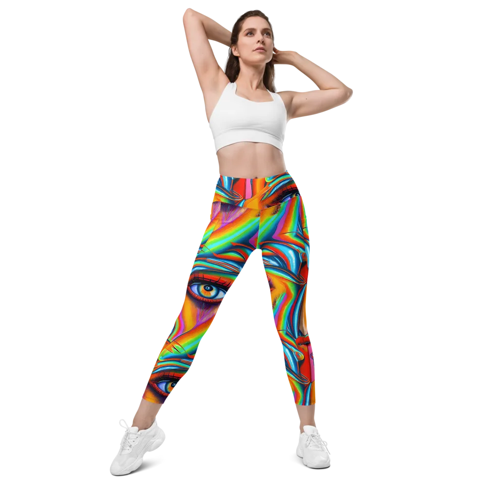 Kaleidovisions on Leggings with Pockets — Front