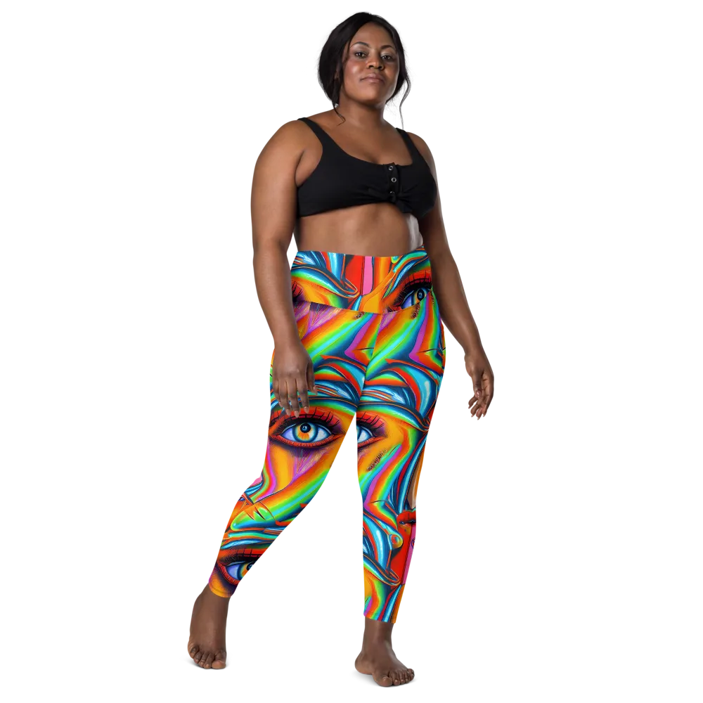 Kaleidovisions on Leggings with Pockets — Front