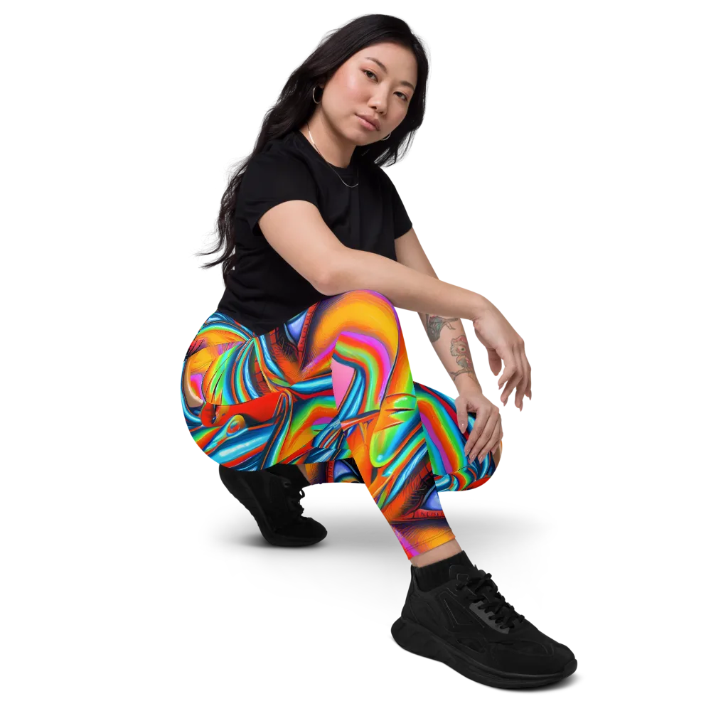 Kaleidovisions on Leggings with Pockets — Right Front
