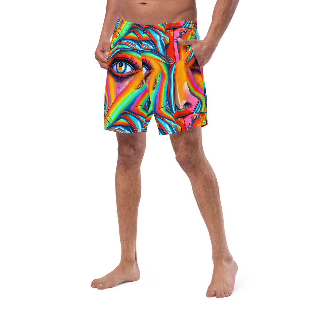 Kaleidovisions on Swim Trunks — Left Front