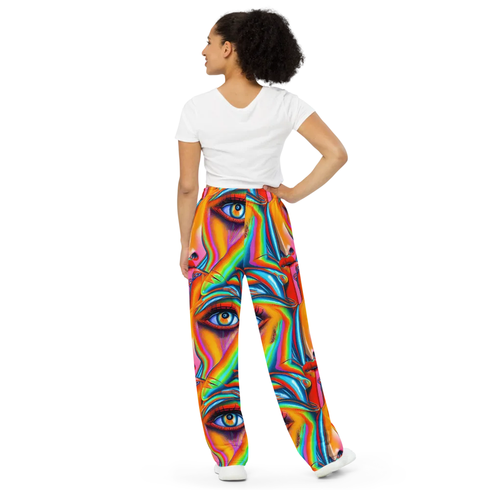 Kaleidovisions on Wide-Leg Pants — Back