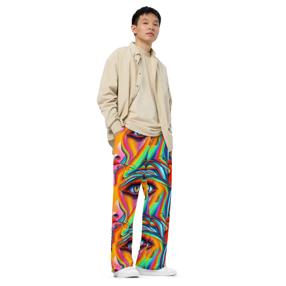 Kaleidovisions on Wide-Leg Pants — Right Front