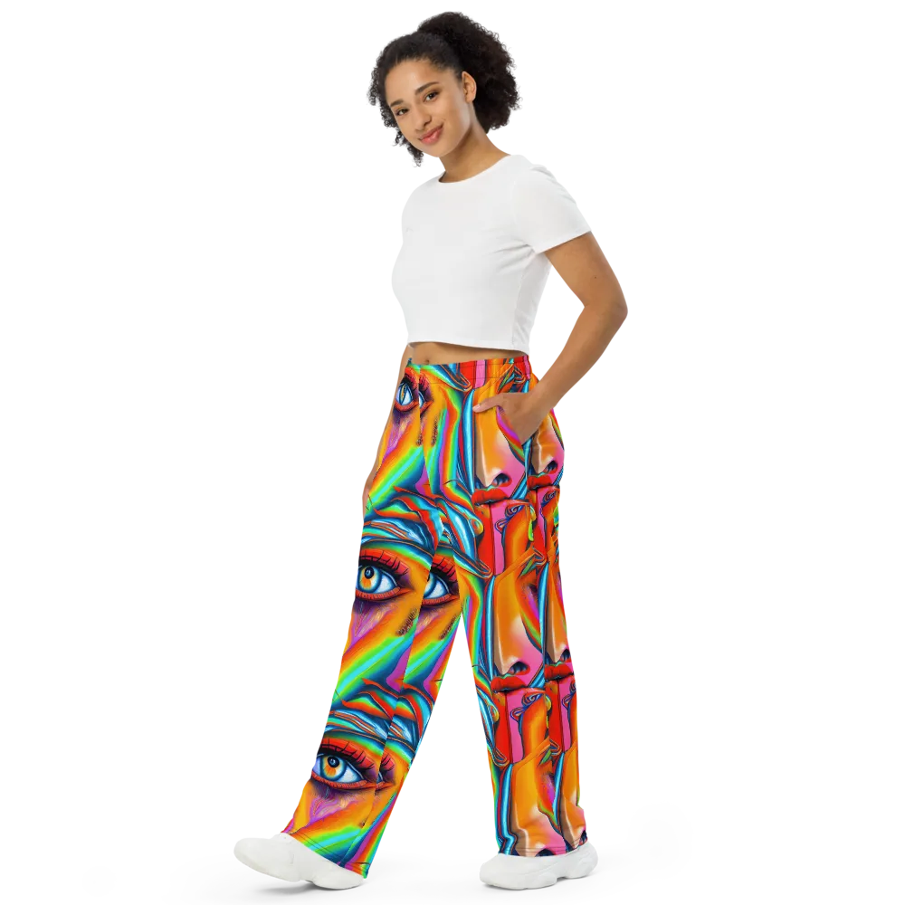 Kaleidovisions on Wide-Leg Pants — Left Front