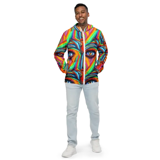 Kaleidovisions on a Men's Windbreaker