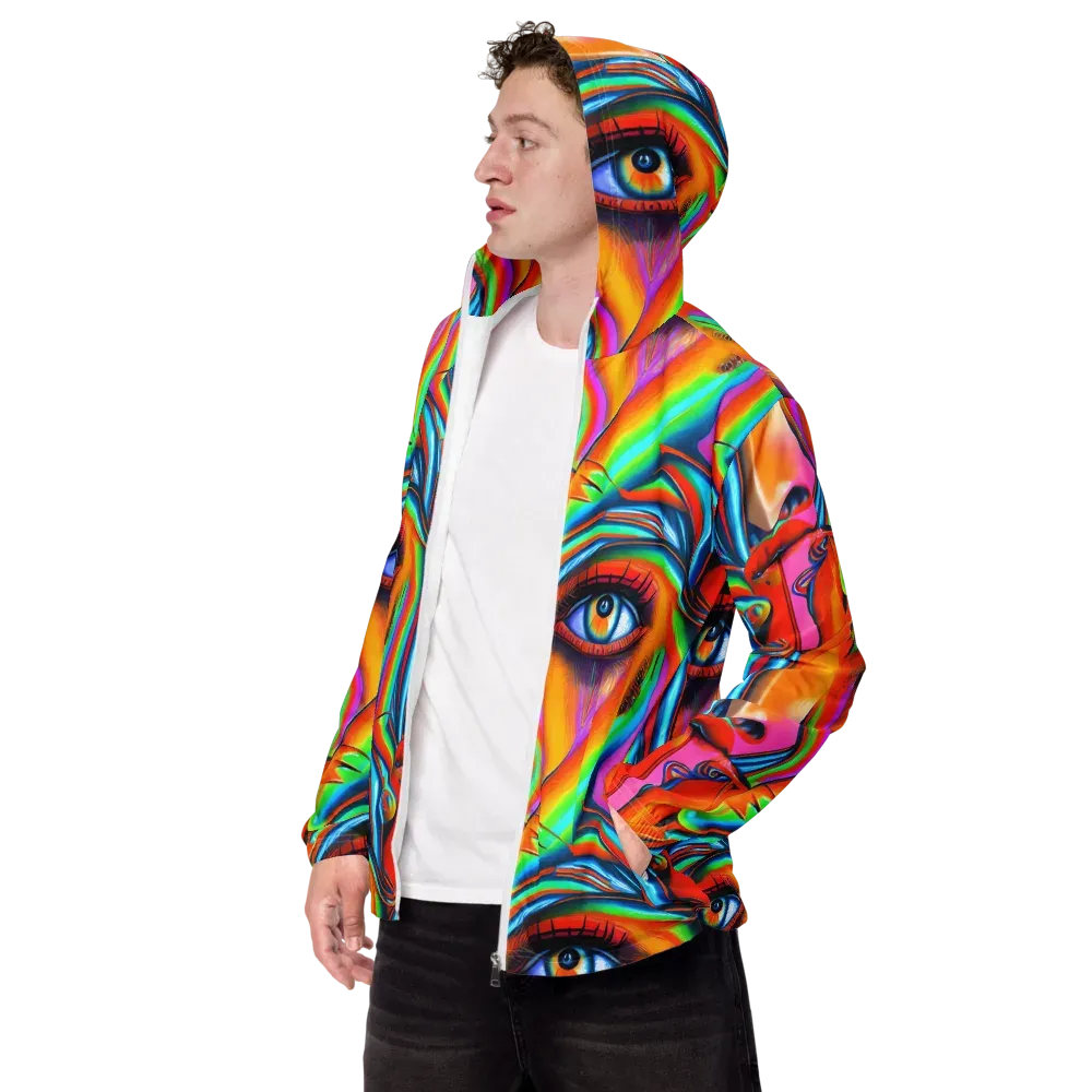 Kaleidovisions on Men's Windbreaker — Left Front