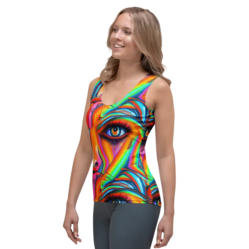 Kaleidovisions on Women's Tank Top — Left Front