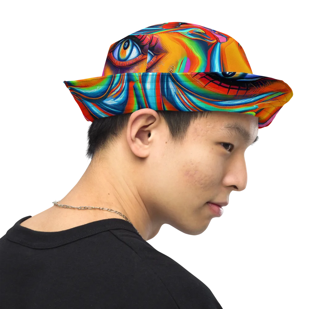 Kaleidovisions on Reversible Bucket Hat — Right Outside
