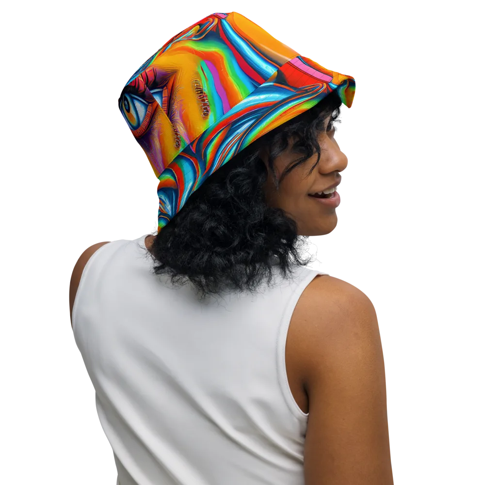 Kaleidovisions on Reversible Bucket Hat — Right Outside