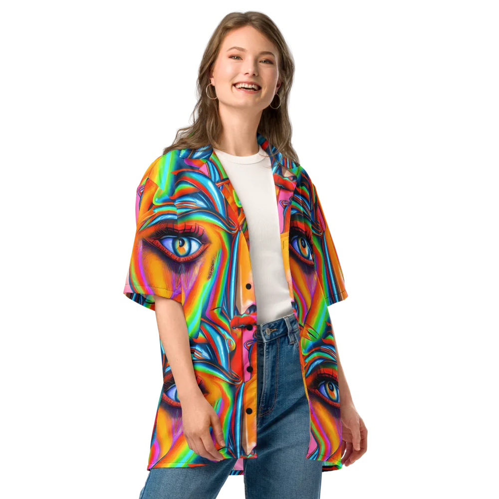 Kaleidovisions on Button Shirt — Front