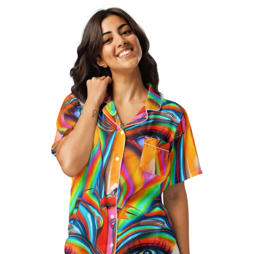 Kaleidovisions on a Women's Short Sleeve Pajama Top