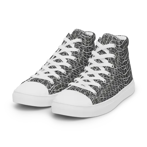 Nautical Network on a Women's High Top Canvas Shoes