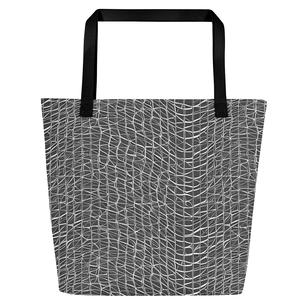 Nautical Network on Large Tote Bag W/ Pocket — Front