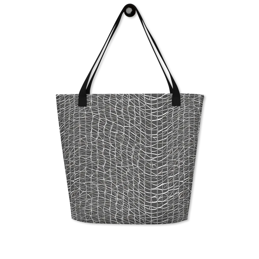 Nautical Network on Large Tote Bag W/ Pocket — Front