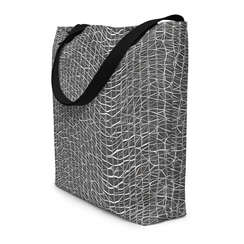 Nautical Network on Large Tote Bag W/ Pocket — Front