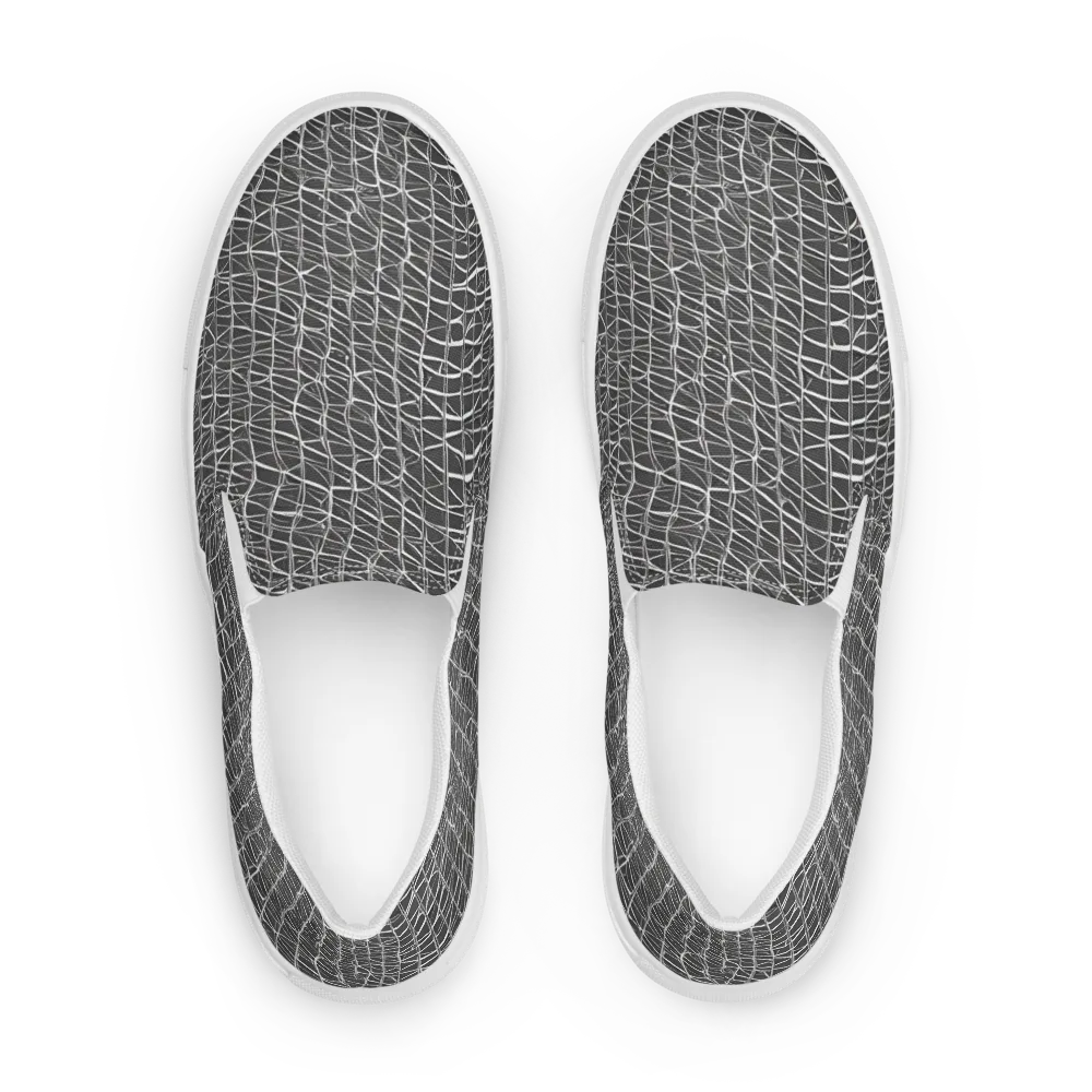 Nautical Network on Women's Slip-On Canvas Shoes — Front