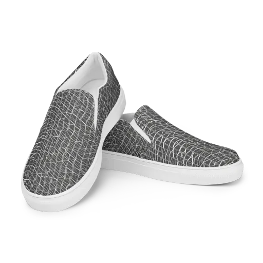 Nautical Network on a Women's Slip-On Canvas Shoes