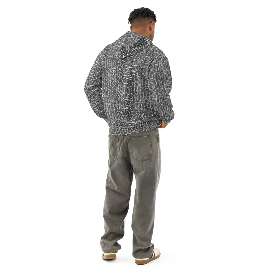 Nautical Network on Cotton Hoodie — Back