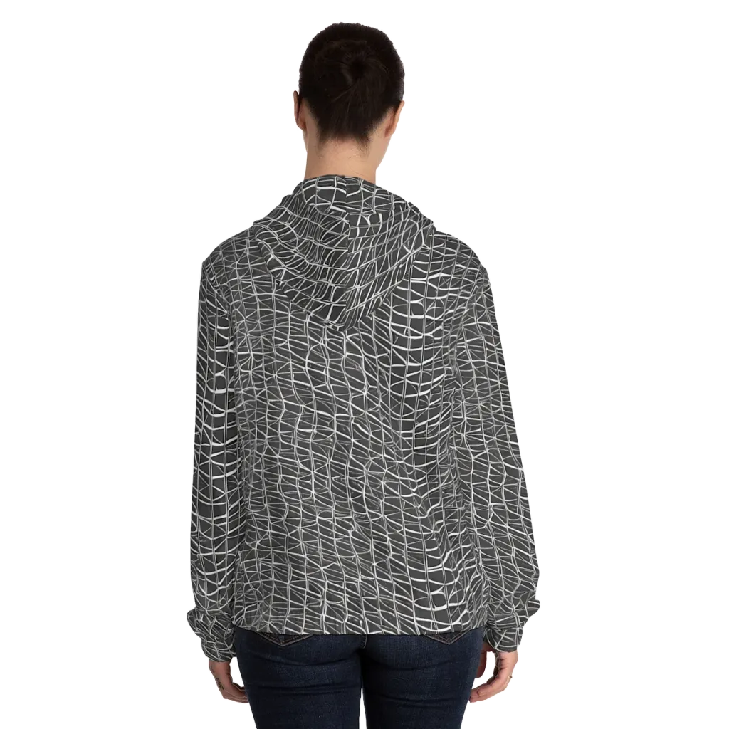 Nautical Network on Women's Full-Zip Hoodie — Back On Person