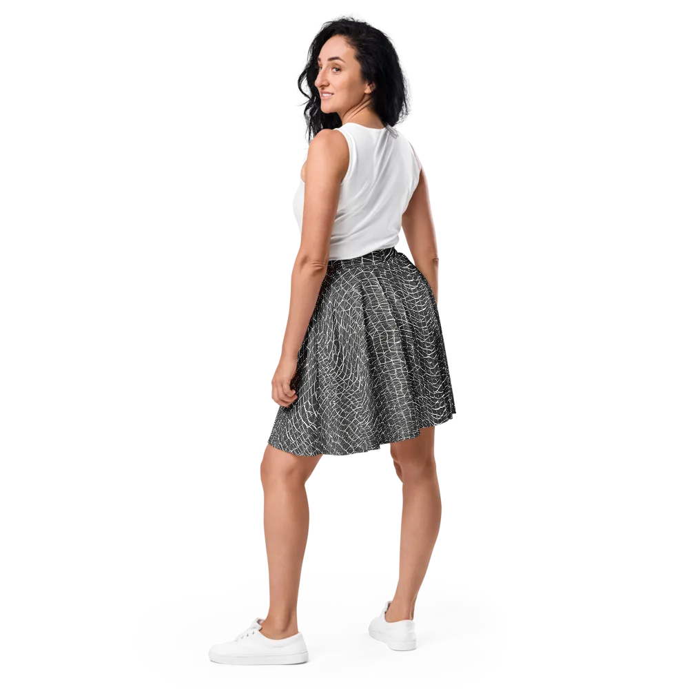 Nautical Network on Skater Skirt — Back
