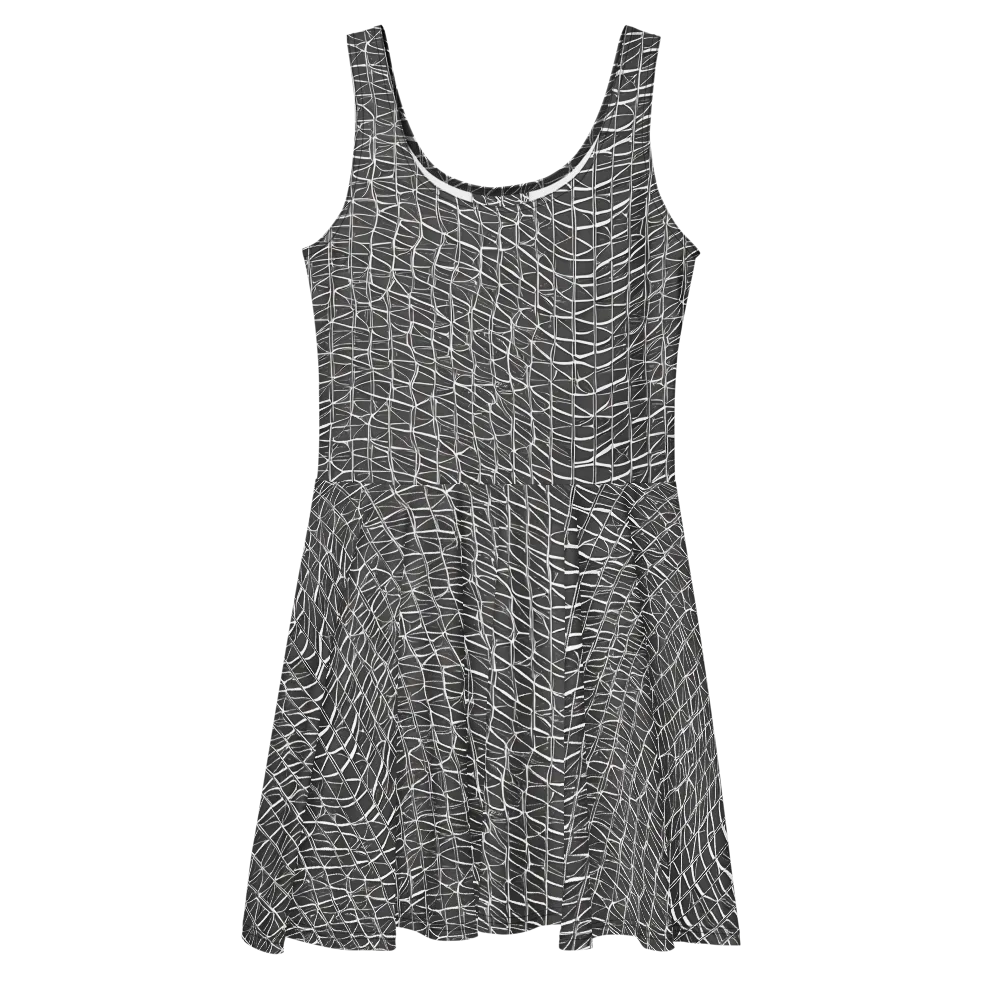 Nautical Network on Skater Dress — Front