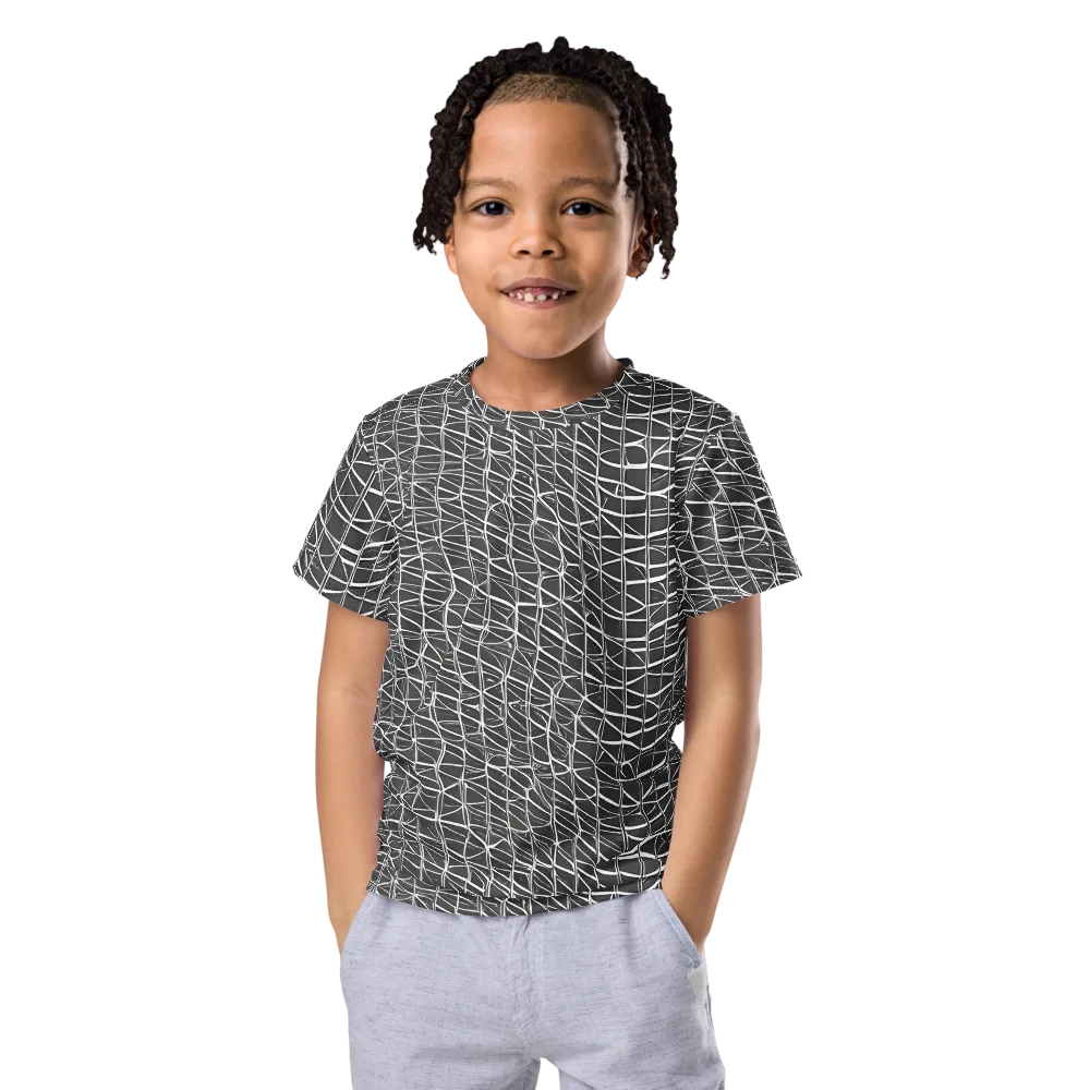 Nautical Network on Kids Crew Neck T-Shirt — Front