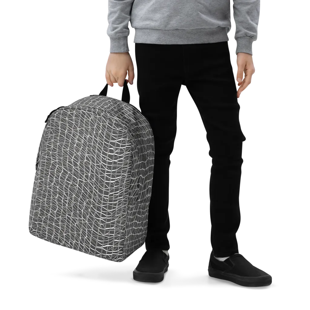 Nautical Network on Minimalist Backpack — Zoomed-in