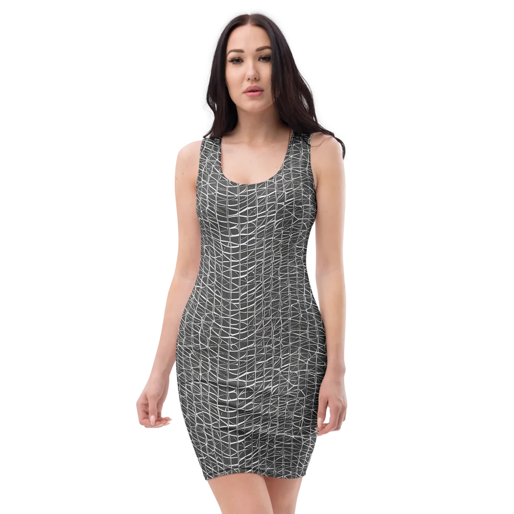 Nautical Network on Bodycon Dress — Front
