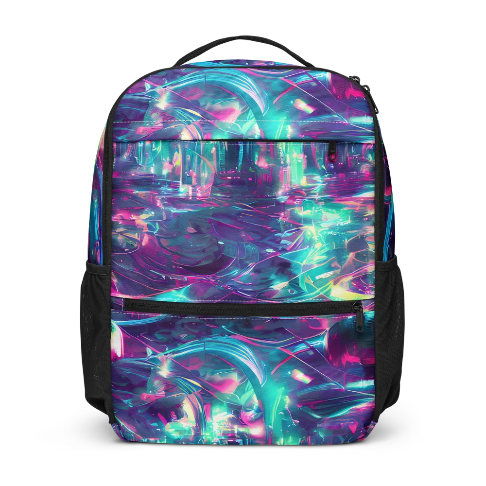 Synthwave Surge on Utility Backpack — Front