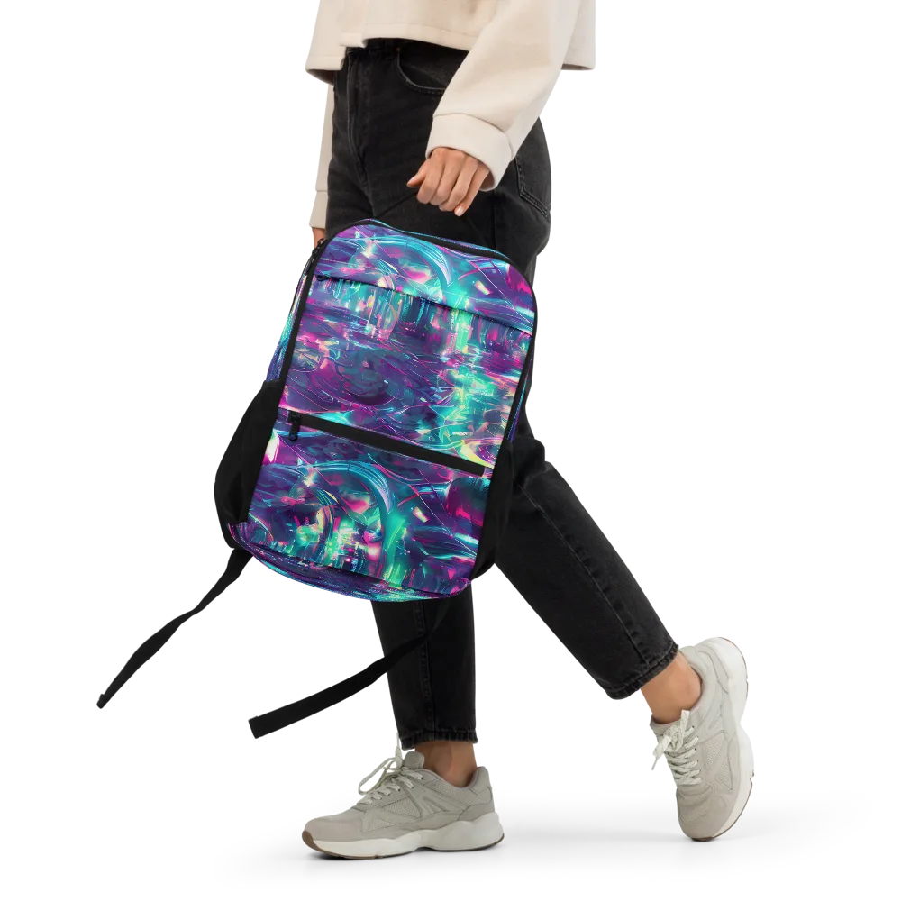 Synthwave Surge on Utility Backpack — Front