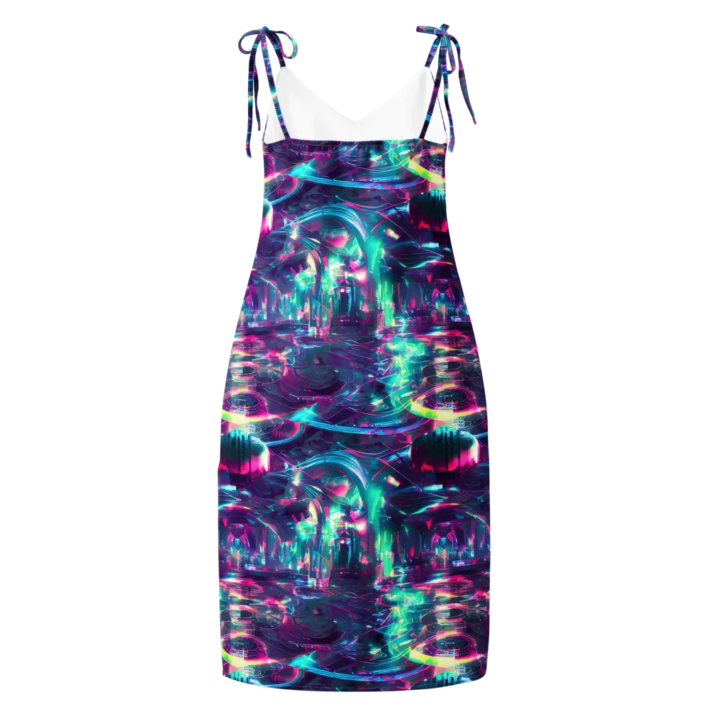Synthwave Surge on Slip Dress — Back