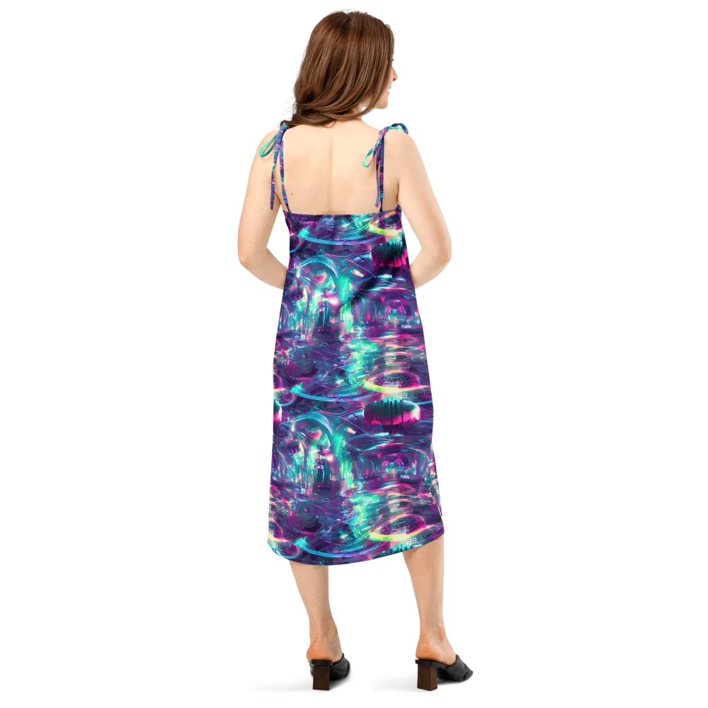 Synthwave Surge on Slip Dress — Back