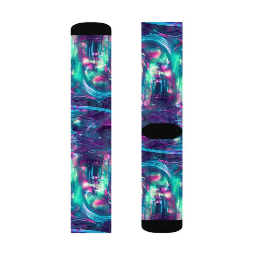 Synthwave Surge on a Socks