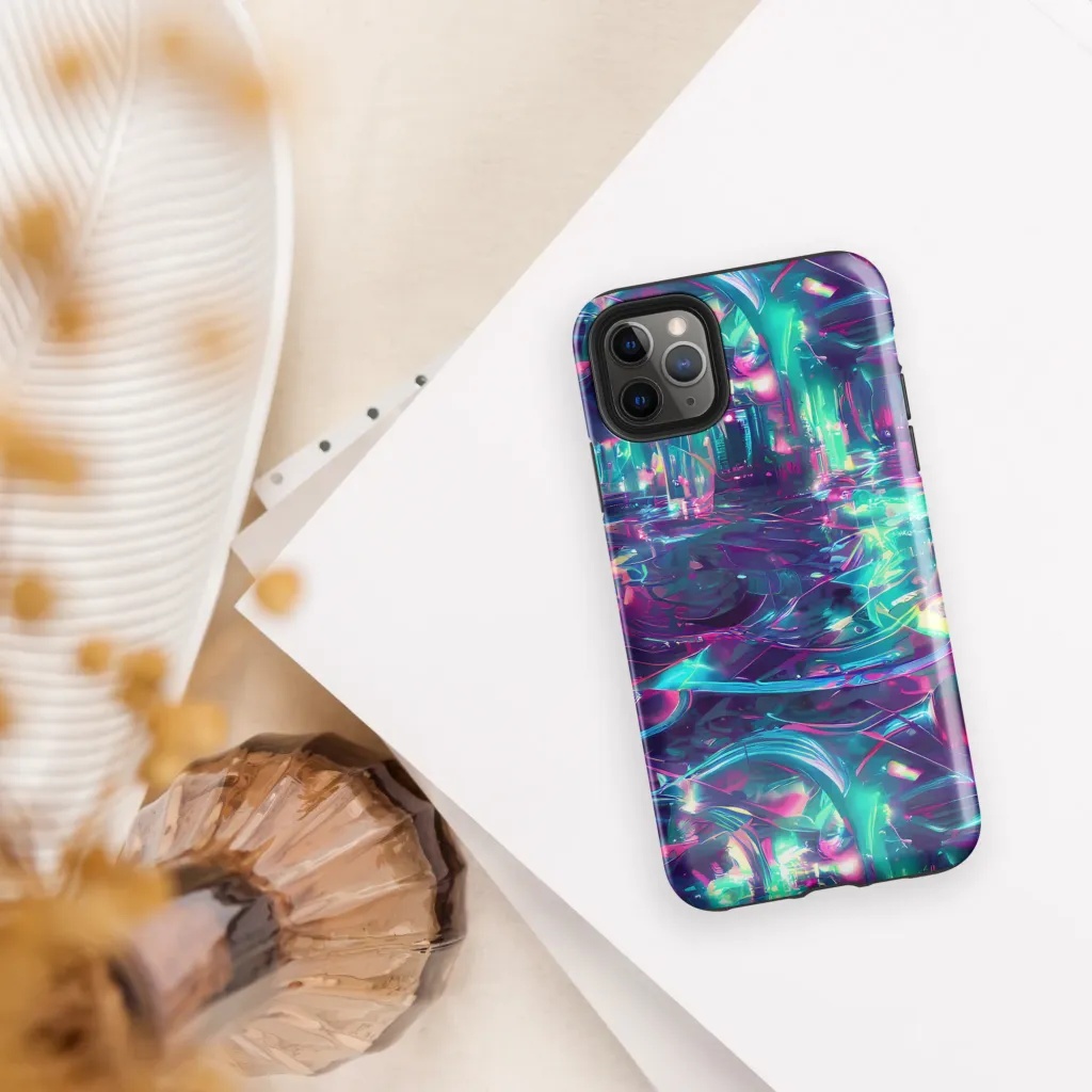 Synthwave Surge on Tough Case for iPhone® — Front