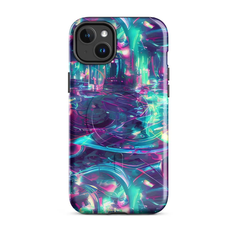 Synthwave Surge on MagSafe Tough Case for iPhone® — Front