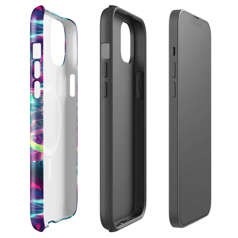 Synthwave Surge on MagSafe Tough Case for iPhone® — Front