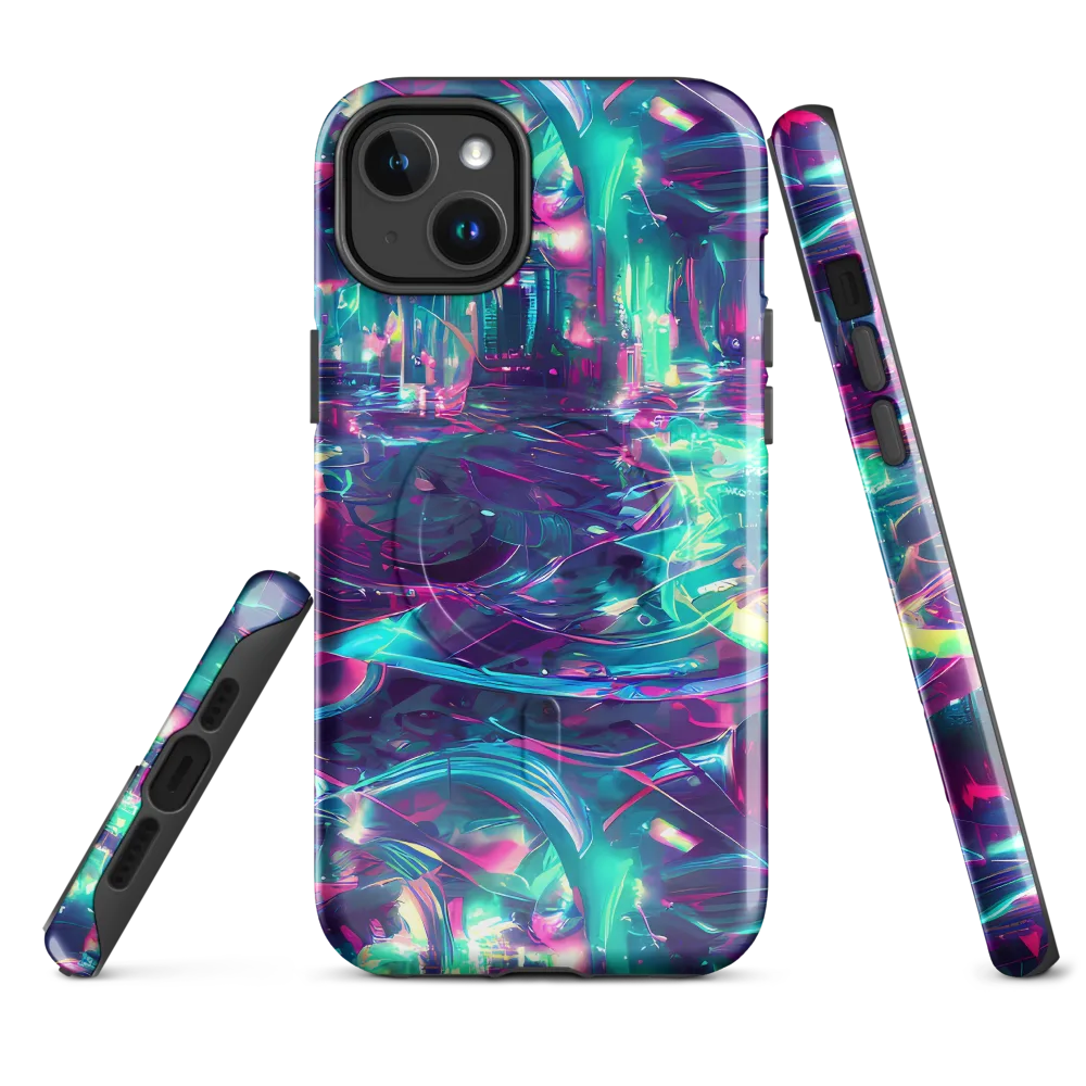 Synthwave Surge on MagSafe Tough Case for iPhone® — Front