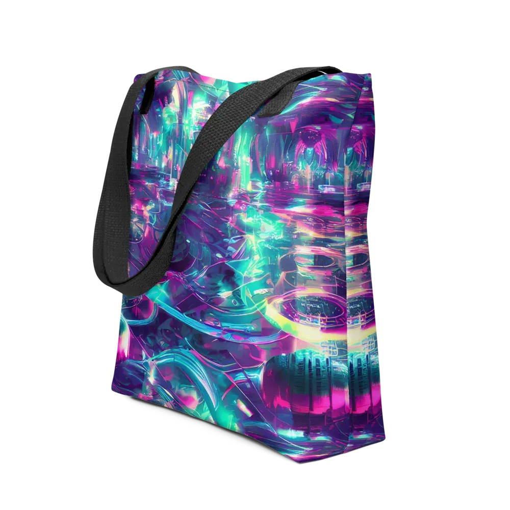 Synthwave Surge on Tote Bag — Front