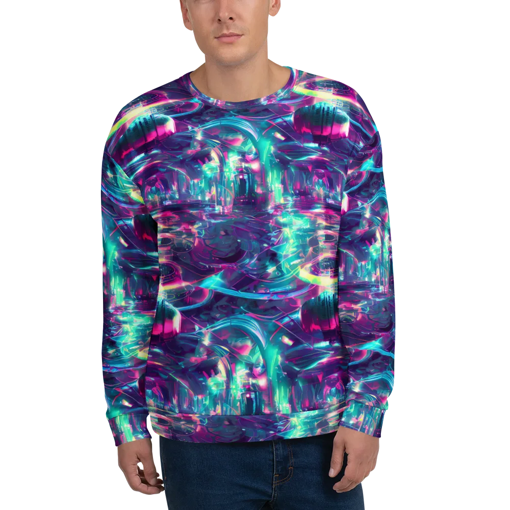 Synthwave Surge on Sweatshirt — Front